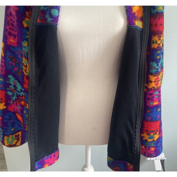 Vtg Obermeyer Women’s Full Zip Colorful Graphic Pullover Fleece Jacket No Size L - Picture 11 of 16
